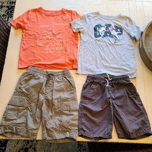 Gap boys tshirt and shorts, small